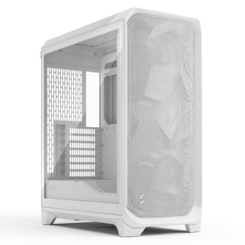 "Fractal Design Meshify 3 (White TG Clear) Gaming Case w/ Clear Window