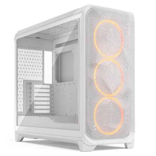 "Fractal Design Meshify 3 XL (White RGB TG Clear) Case w/ Clear Window