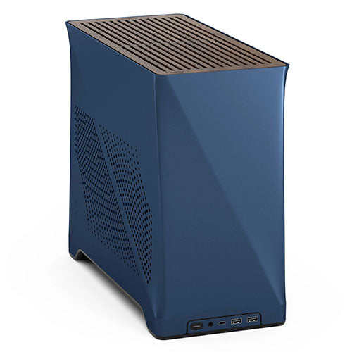 "Fractal Design Era 2 ITX (Midnight Blue) Compact Case w/ Walnut Top