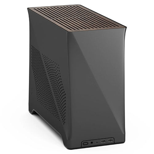 "Fractal Design Era 2 ITX (Charcoal Grey) Compact Case w/ Walnut Top
