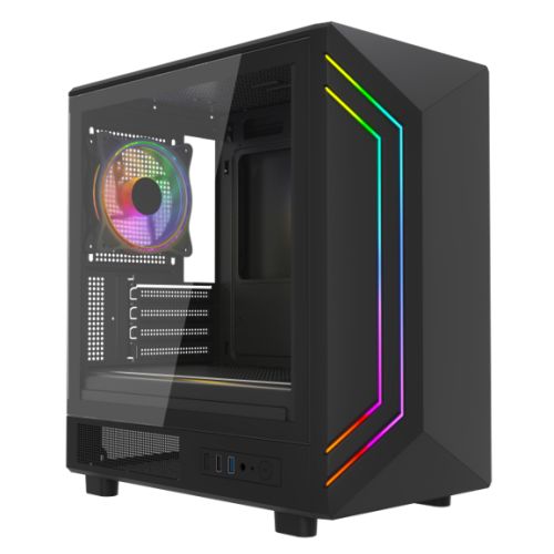 "Vida Apollo M Black ARGB Gaming Case w/ Glass Window