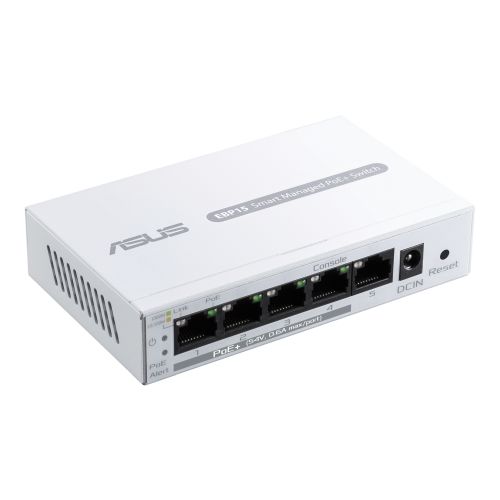 "Asus (ExpertWiFi EBP15) 5-Port Gigabit Smart Managed Switch with 4-Port PoE+