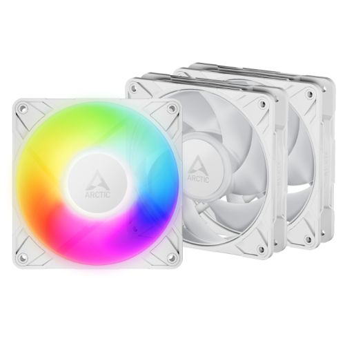 "ARCTIC P12 Pro ARGB 12cm PWM Case Fans w/ Cable Splitters (3 Pack)