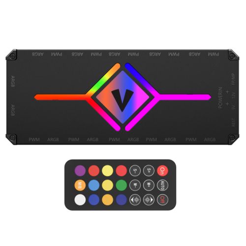 "Vida 10-Port PWM ARGB Fan Hub with Remote Control