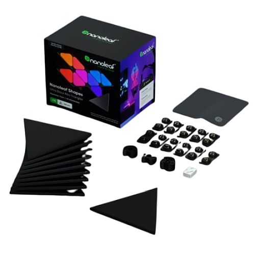 "Nanoleaf Shapes Limited Edition Ultra Black Mini Triangles Expansion Pack (10-Panels)